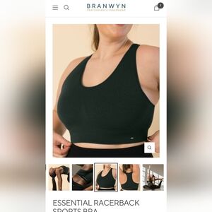 Branwyn Essential Racerback Sports Bra — Black